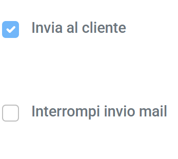 invia al cliente